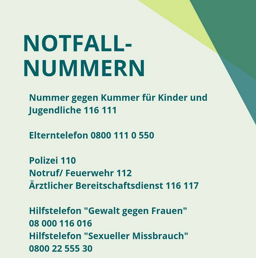 Notfallnummern